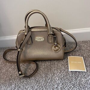 Small Gold Michael Kors Crossbody Purse